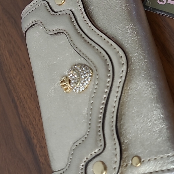 Darling Juicy Couture "Juicy Princess" Mini Wallet, Gold Shine NEW WITH TAGS ♥ - Picture 2 of 7